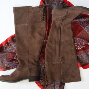 Torrid Wide Calf Over the Knee Suede Boots